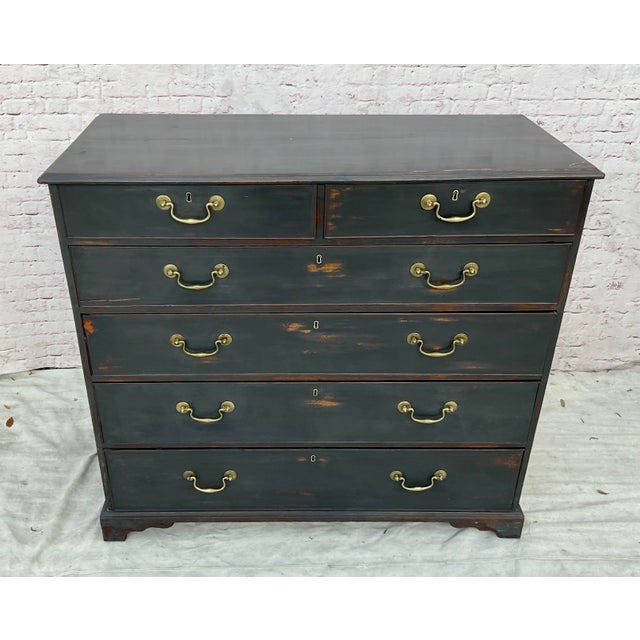 Traditional Georgian Ebonized Chest of Drawers For Sale - Image 3 of 12