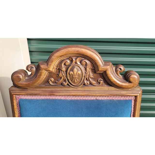 1900 - 1909 Early 20th Century French Gothic Style Throne Chairs For Sale - Image 5 of 10