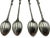Mid 20th Century Mid 20th Century Vintage Set of 4 Italian Silverplate Montagnani Style Demitasse Teaspoons Spoons For Sale - Image 5 of 12
