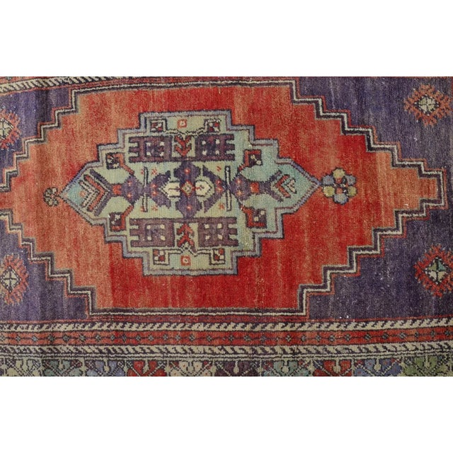 1950s Anatolian Geometric Vintage Rug For Sale - Image 5 of 10