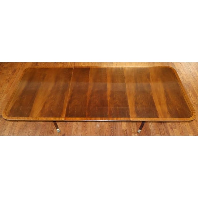 1980s Kittinger Flame Mahogany Regency Style Conference Dining Table For Sale - Image 9 of 17