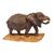 A Fine Large Carved Vintage Elephant on Stone Base For Sale