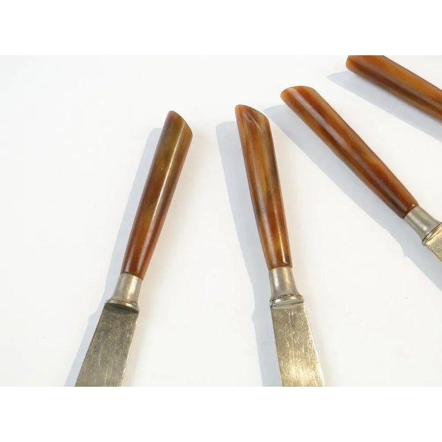 Brown Vintage German Bakelite Knives, 1950s, Set of 6 For Sale - Image 8 of 9