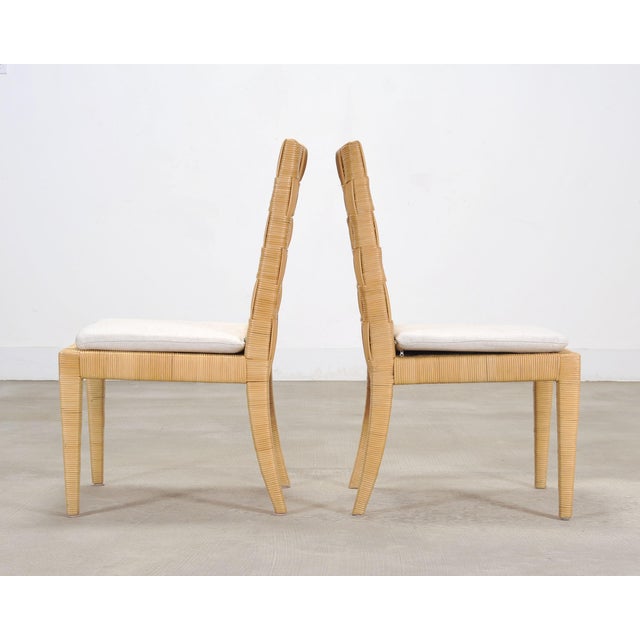 Wood Set of Twelve John Hutton Donghia Block Island Cane Dining Chairs For Sale - Image 7 of 18