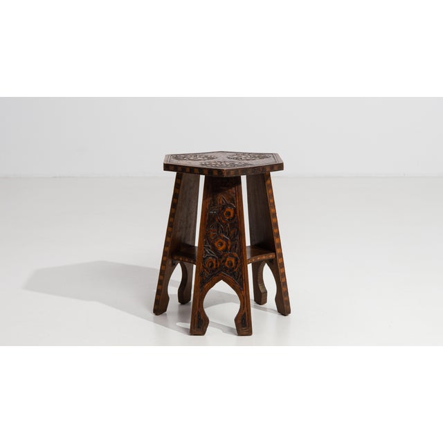 Mid 20th Century Oriental Arts & Crafts Carved Stool For Sale - Image 11 of 11