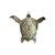 Early 21st Century Modern Industrial Metal Sea Turtle Sculpture on Display Base, Coastal, 29"w For Sale - Image 11 of 12
