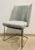 Metal Modern Gray and Chrome Dining Chairs Set of 4 For Sale - Image 7 of 8