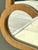 Vintage Grasscloth and Wood Wall Mirror For Sale - Image 11 of 15