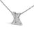 Contemporary 10K White Gold Diamond Accent "X" Initial Bubble Pendant Necklace For Sale - Image 3 of 5