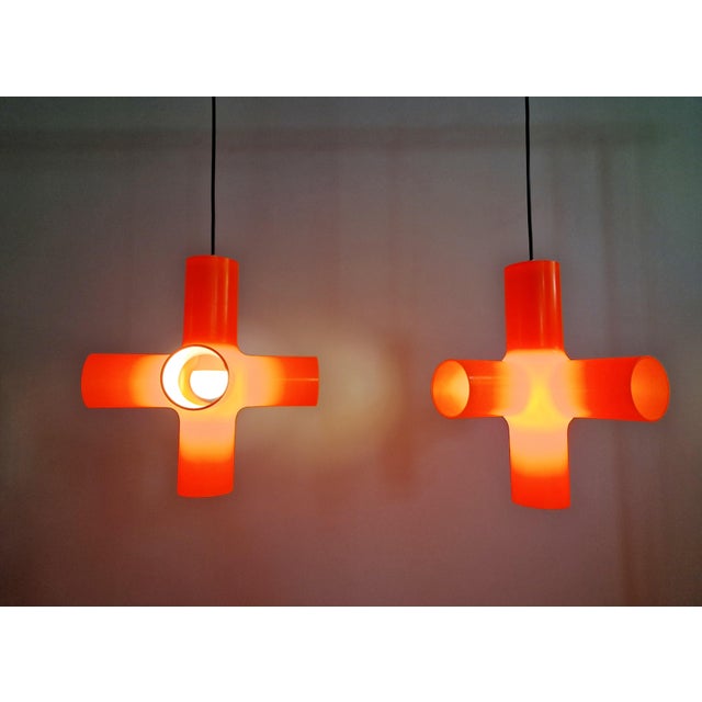 Crosslight Orange Pendant Light by Jan Melis & Ben Oostrum, 2000s For Sale - Image 10 of 16