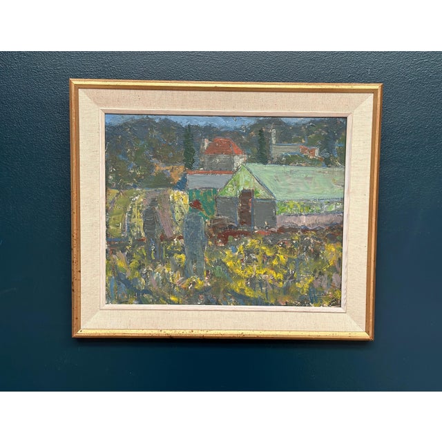 Svän Grandin, Farm, 1960s, Oil on Panel, Framed For Sale - Image 14 of 18