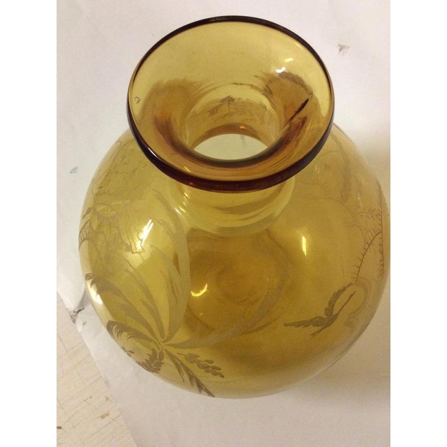 Art Deco Vase in Engraved Glass, 1930s For Sale - Image 9 of 10