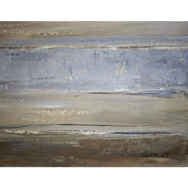 Between Sky and Shore, Abstract Landscape, Miinimalism, French Artist, Framed by Sophie Dumont For Sale - Image 6 of 8