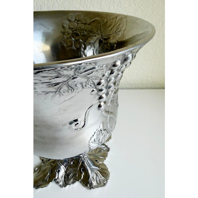 Metal Arthur Court Grapes & Leaves Champagne Bucket, Bottle Chiller, 2002 For Sale - Image 7 of 12