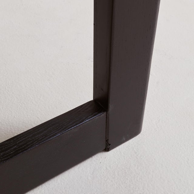 Foldable Ebonized Ash Wood Console + Dining Table, France 1970s For Sale - Image 10 of 12