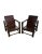 Brown Early 20th Century Antique Chinese Qing Dynasty Ningbo Bamboo Lounge Chairs, a Pair For Sale - Image 8 of 11