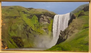 Luisa Albert, Iceland, Dettifoss Waterfall, Oil, 2006