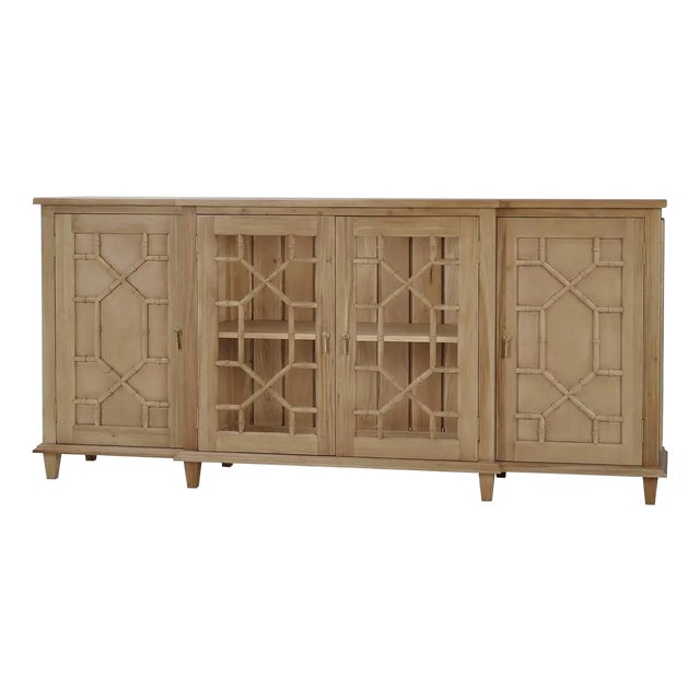 Mid Century Style Credenza - Fruitwood Finish For Sale