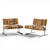 Mid-Century Modern Harvey Probber Mid Century Cantilevered Chrome Slipper Lounge Chairs - Pair For Sale - Image 3 of 12