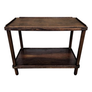 Mid-Century Italian Art Deco Style Walnut Burl Dry Bar Table, 1940s For Sale