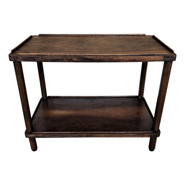Mid-Century Italian Art Deco Style Walnut Burl Dry Bar Table, 1940s For Sale