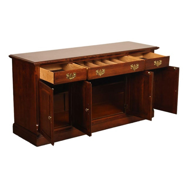 Crescent Traditional Solid Cherry Buffet Sideboard For Sale