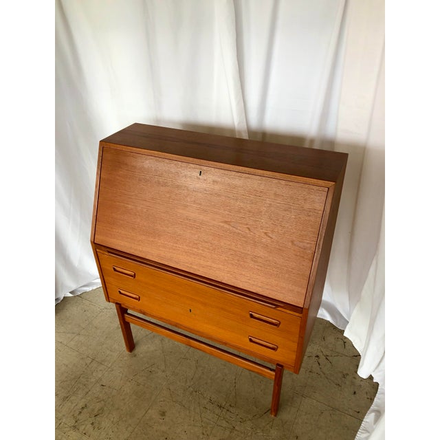 Vinde Mobelfabrik 1960s Teak Secretary Desk by Arne Wahl Iverson for Vince Mobelfabrik For Sale - Image 4 of 12