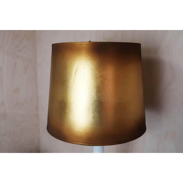 Mid-Century Modern Vintage White Murano Glass Table Lamp, 1955 For Sale - Image 3 of 10