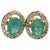 Early 21st Century Bochic "Orient" Diamond & Emerald Stud Earrings Set In 18K Gold & Silver For Sale - Image 5 of 18