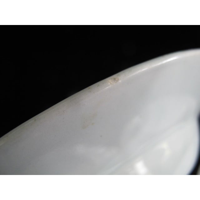 Ceramic Royal Copenhagen 950 Aluminia Faience Tranquebar Blue 10" Soup Bowl 4pc Set For Sale - Image 7 of 9