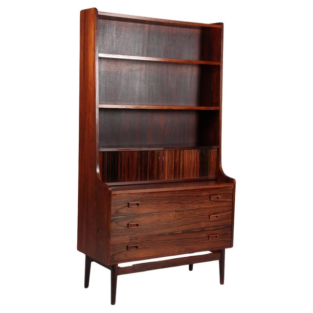 Vintage Danish Rosewood Bookcase by Johannes Sorth of Nexø Furniture Factory, 1968 For Sale