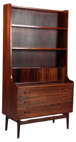 Vintage Danish Rosewood Bookcase by Johannes Sorth of Nexø Furniture Factory, 1968