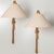 Pair of wonderful oak wall lights with a natural toned original lampshade. Manufactured by Domus in the 1970s in Germany,...