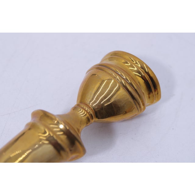 Metal Mottahedeh Historic Natchez Brass Candlestick For Sale - Image 7 of 12