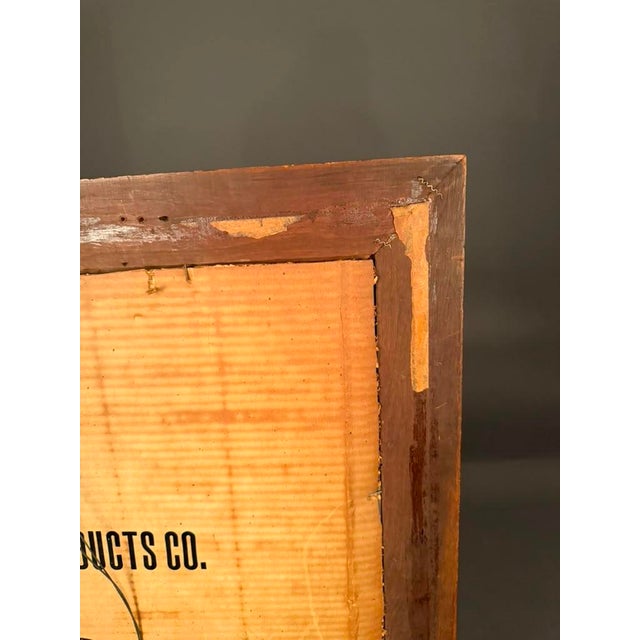 Mid-20th Century Mahogany-Toned Wall Mirror With Faux Bois Trim, Circa 1950 For Sale In Indianapolis - Image 6 of 10