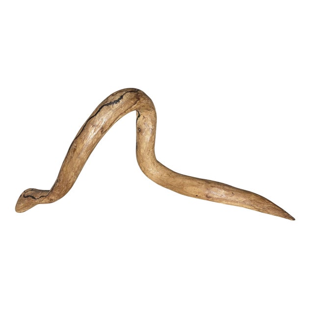 Vintage Tribal Naturalistic Carved Set of Three Snakes Papua New Guinea For Sale - Image 4 of 8