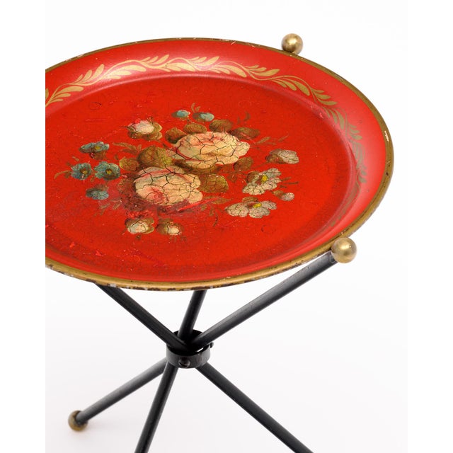 1940s Art Deco Period French Folding Tea Tray Table, Circa 1940 For Sale - Image 5 of 9