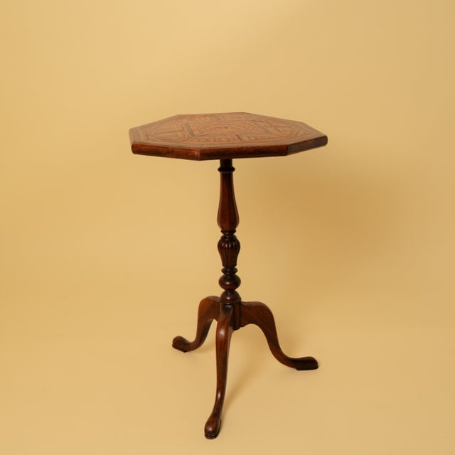 Round Marquetry Side Table, 1890s For Sale - Image 5 of 5