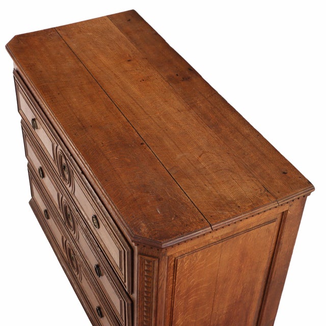 Wood French Oak Commode, Late 18th C. For Sale - Image 7 of 9