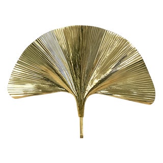 Polished Brass Wall Lamps, 1980s, Set of 2 For Sale