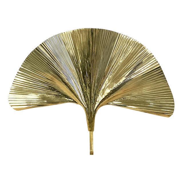 Polished Brass Wall Lamps, 1980s, Set of 2 For Sale