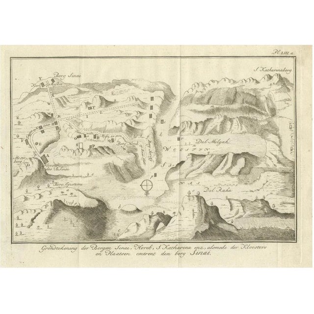 Antique Map of the Sinai Monasteries, 1776 For Sale - Image 10 of 10
