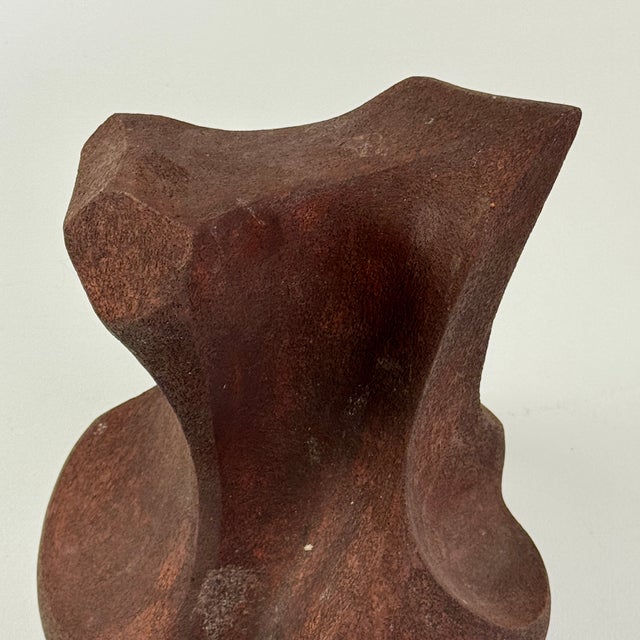 1980s Ruth Dian Pumphrey Untitled Towering Ceramic Sculpture in Deep Brown For Sale - Image 4 of 9