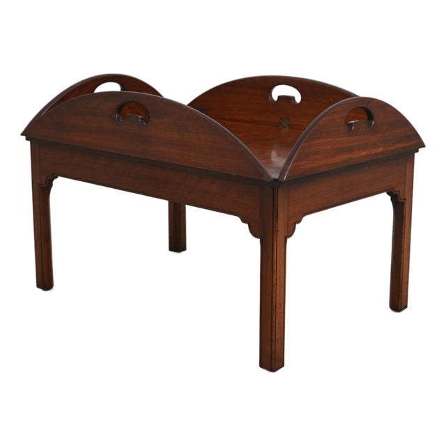 Wright Table Co Chippendale Walnut Butler Coffee Table For Sale