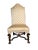 This set of four traditional dining chairs features tall, high-back silhouettes with classic button-tufted upholstery in a...