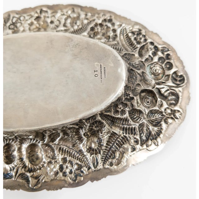 19th Century Baltimore Sterling Silver Repousse Bread Bowl by James Armiger For Sale - Image 12 of 12
