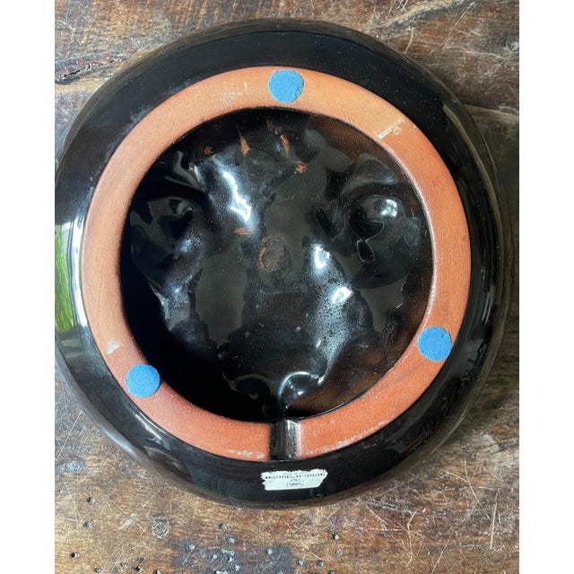 Vintage Leopard Ceramic Relief Bowl For Sale In Chicago - Image 6 of 8