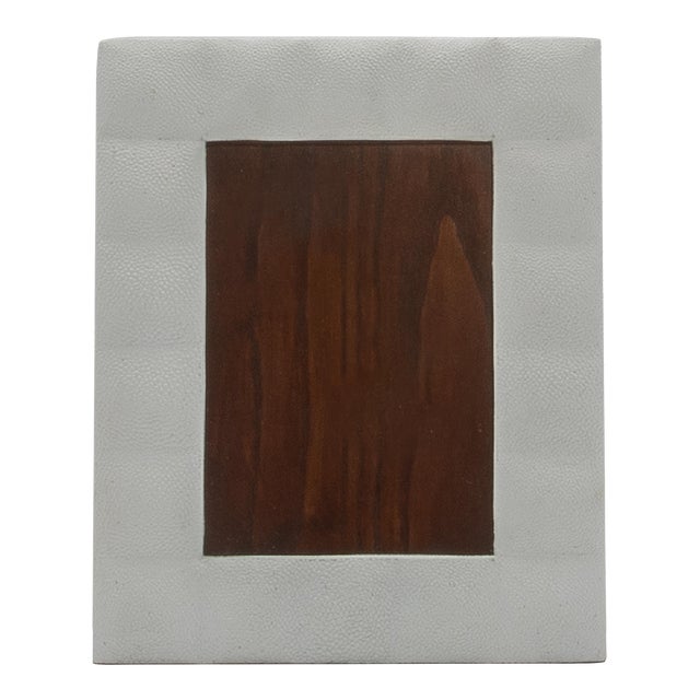 Picture Frame 5x7” in Quilted White Shagreen by R&y Augousti For Sale