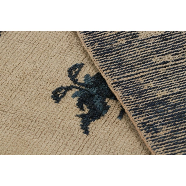 Beige Antique Chinese Art Deco Rug With Pictorials and Floral Pattern From Rug & Kilim For Sale - Image 8 of 8