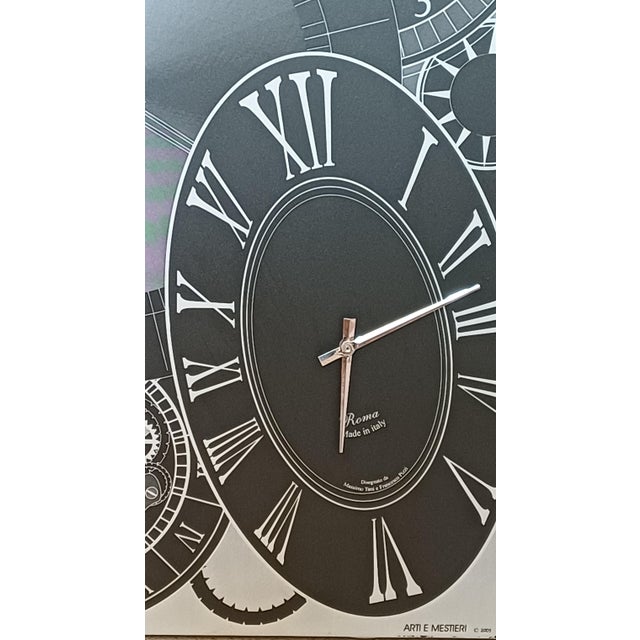 Large Italian Clock in Recycled Iron from Arti&Mestieri, 2009, Iron For Sale - Image 6 of 9